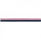 Paspelband - dreifarbig - dunkelblau/weiß/pink - 18 mm